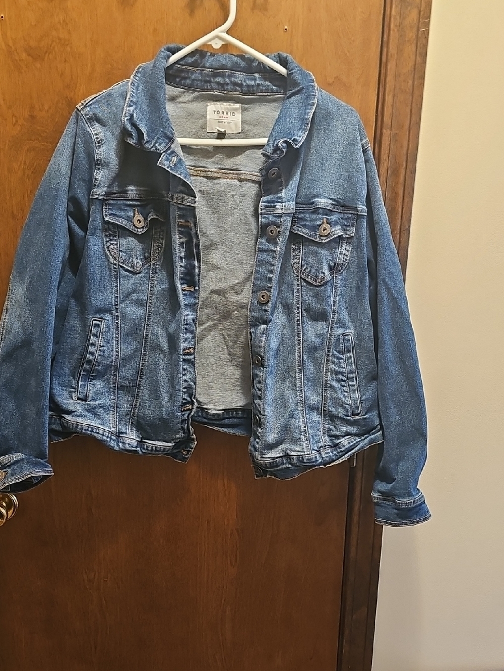 torrid Medium Blue Washed Denim Jacket